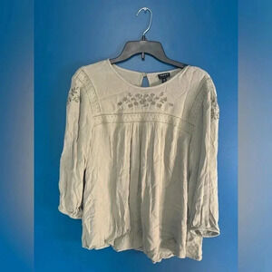 Torrid Green Peasant Top nwt